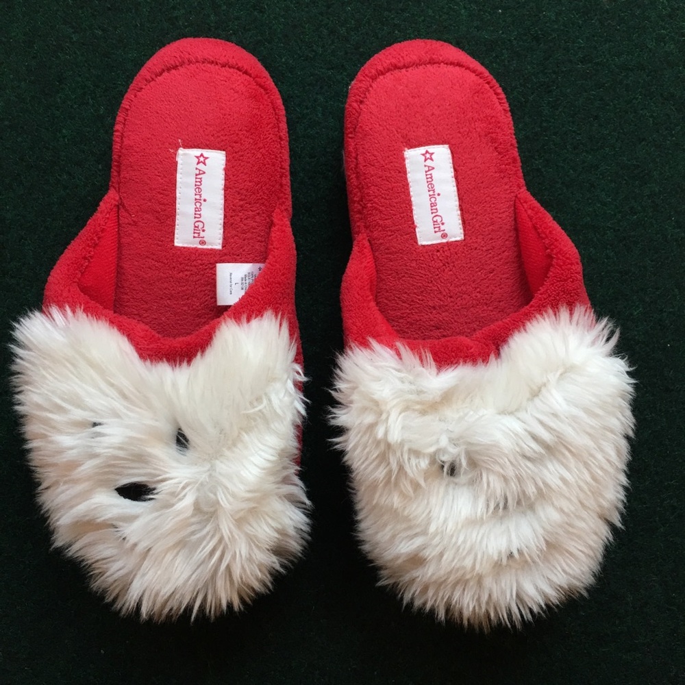 American Girl Coconut puppy slippers